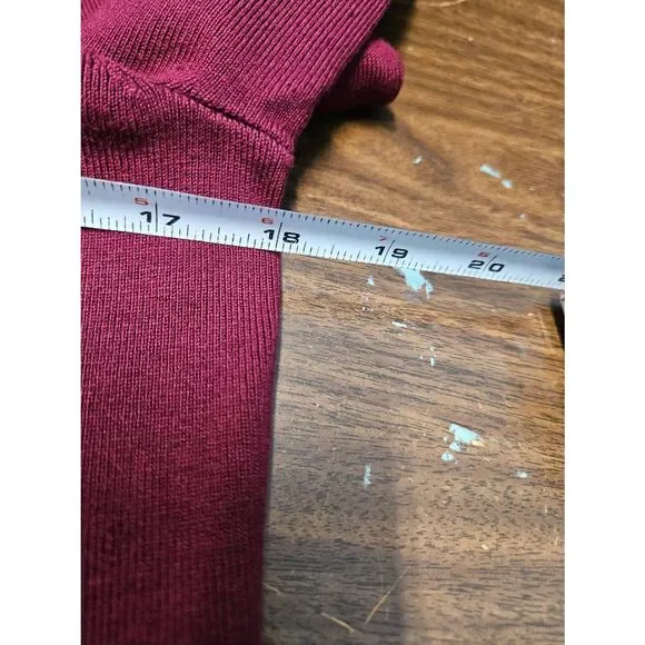 Geoffrey Beene Red Silk Blend Sweater Set Size Medium - Picture 5 of 6